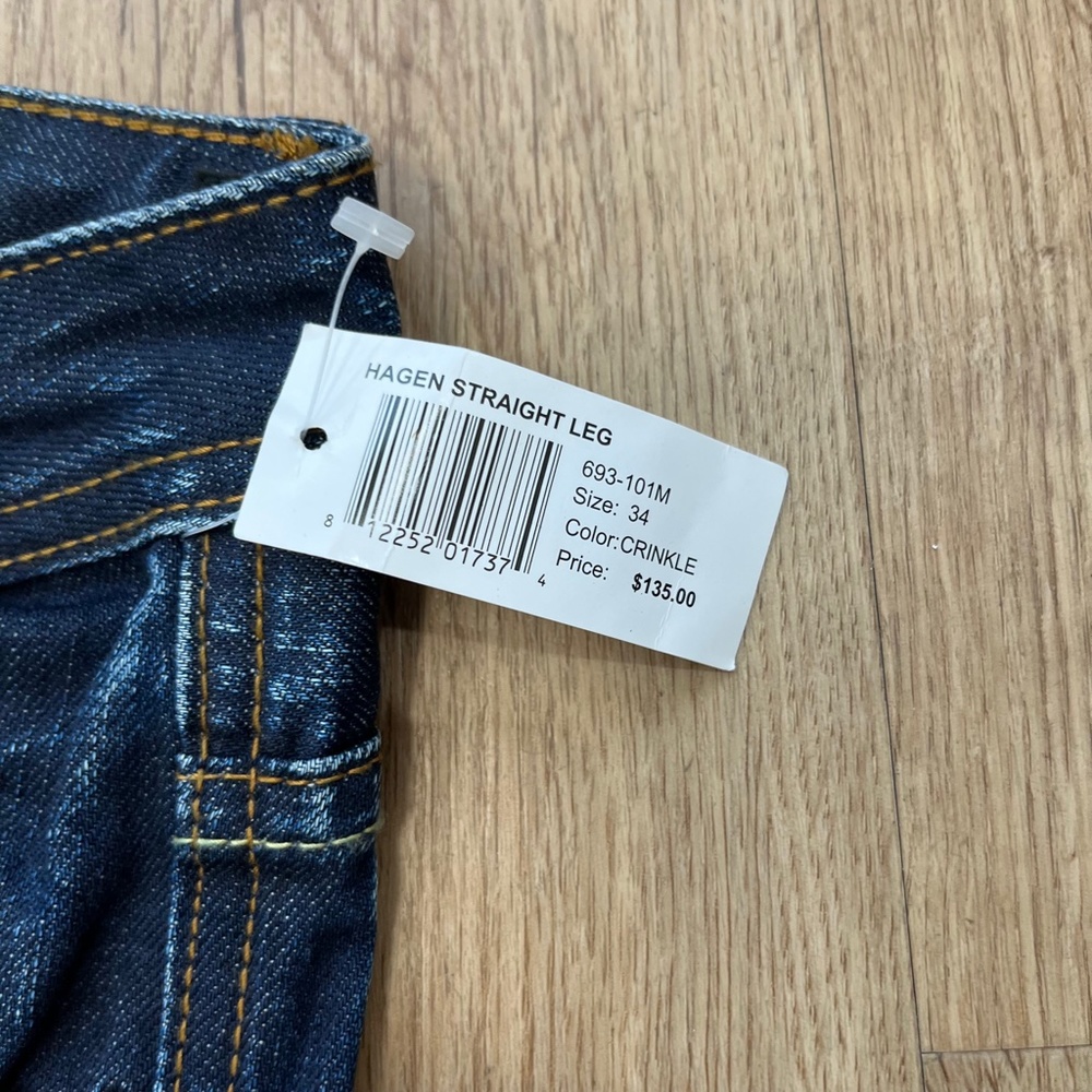Cult of Individuality Hagen Straight Japanese Selvedge Denim Jeans Crinkle NWT - Picture 9 of 9